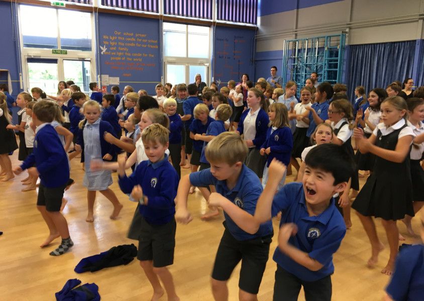 YouTube sensation and fitness fanatic Joe Wicks gets Whissendine schoolchildren moving with workouts